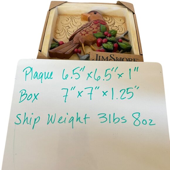 Jim Shore Heartwood Creek Robin Decorative Plaque NIB - Picture 9 of 9